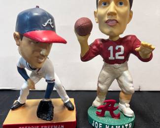 Freddie Freeman, Joe Namath bobble heads