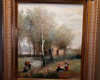 Framed oil on canvas 