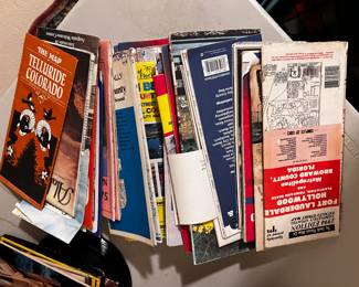Lot of road maps 