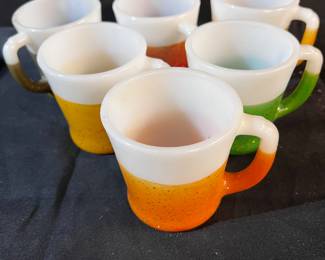 Rare Fire King Glamalite mugs