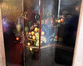 4 Panel Hand Painted Screen 