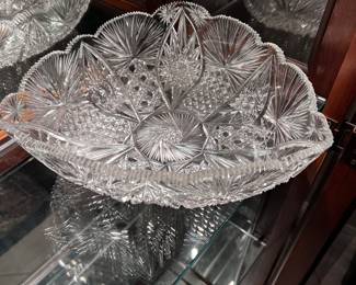Large cut crystal bowl