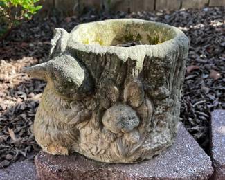 Concrete Rabbit Planter
