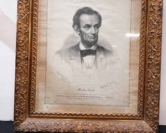 1866 Abraham Lincoln framed Lithograph 