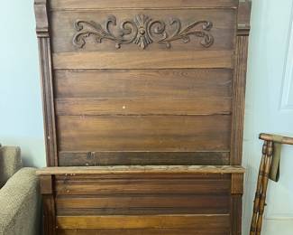 Antique Eastlake style twin bed