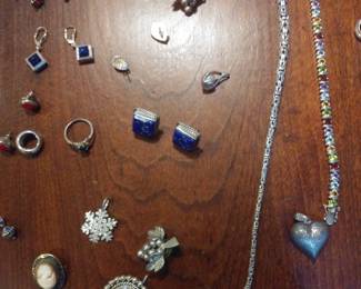 Just part of the large sterling silver jewelry collection