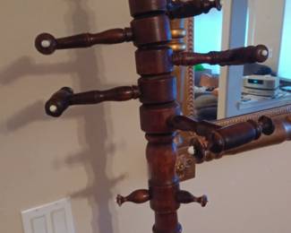 Empire style coat rack with porcelain tips
