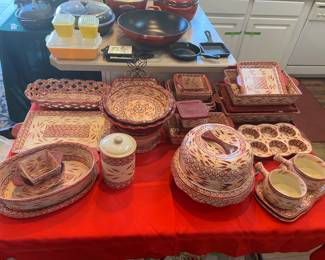 Over 50 pieces of designer bake/serveware, most never used