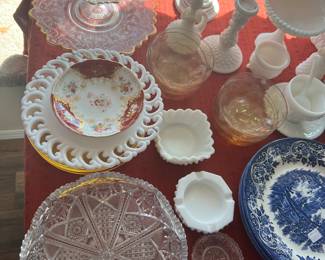 Antique glass & china