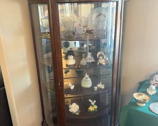 Very unique antique china cabinet, with claw feet