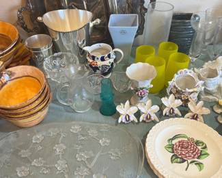 Lots of collectibles and glassware