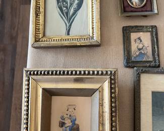 Assorted very old 1800s framed pictures