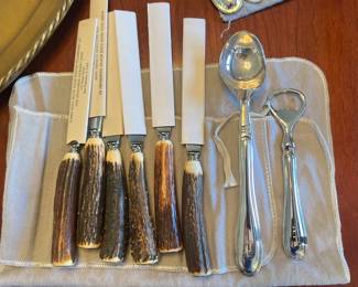 Horn handle steak knives