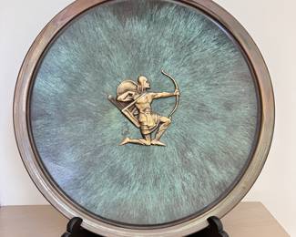 Vintage bronze charger 