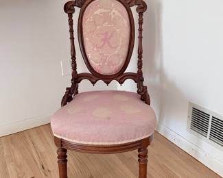 Victorian needlepoint side chair 