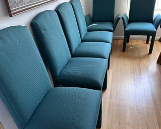 6 Parsons style dining chairs 