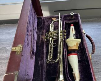 FE Olds and Sons Trumpet with Case and Mutes