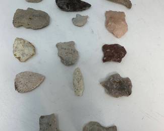 Collection of Arrowheads in Bag