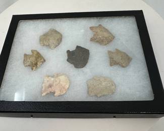 Framed Arrowheads on White Background