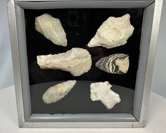 Framed Arrowheads on Black Background B