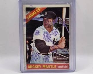 1967 TOPPS MICKEY MANTLE. "Has pen marks"