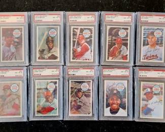  LOT OF 10 1970 KELLOGG'S 3D CARDS. ALL PSA 8!
