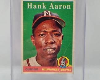  1958 TOPPS HANK AARON CARD.