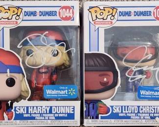 JIM CARREY AND JEFF DANIELS SIGNED DUMB AND DUMBER FUNKO POPS