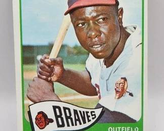 1965 TOPPS HANK AARON. VERY CLEAN CRISP CARD