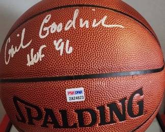 H.O.F. NBA PLAYER GAIL GOODRICH SIGNED FULL SIZE BASKETBALL
