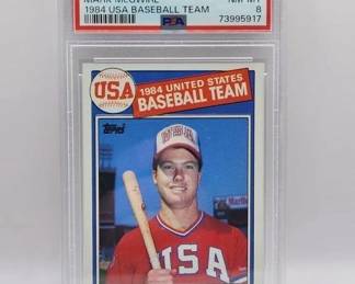 1985 TOPPS MARK McGWIRE ROOKIE PSA 8!