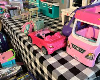 Barbie toys 
Pink dream van 