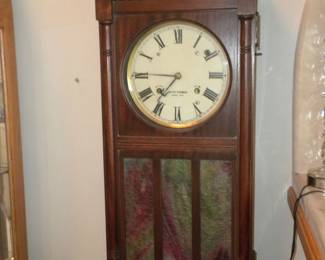 late 1800's walnut clock with working chimes
