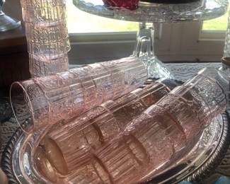 Pink depression glasses 