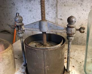 Antique fruit and wine press