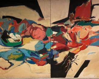 Large diptych is 6x4'