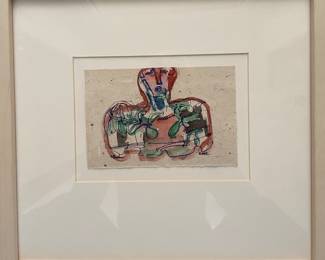 What is the story behind an image? Just as objects are containers of history, so are we. The outlined form relates to classical sculptured "busts" as well as chess pieces. This form appears and reappears throughout the art works on display. We are containers of history and memory.