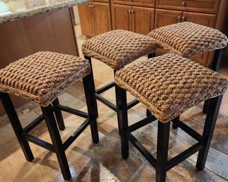 Woven bar stools