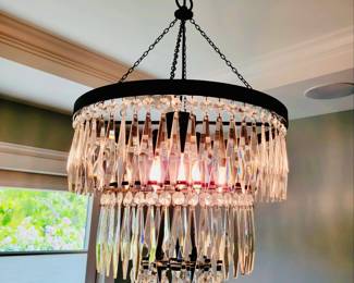 Pottery Barn chandelier
Extra crystals included!
Perfect shape