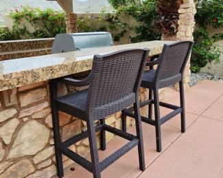 Pair nice outdoor bar stools