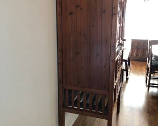 Side view of Chinese Kitchen, Pantry, Wine Cabinet.