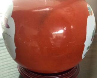 Persimmon Ginger Jar side view