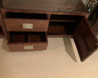 Showing the interior of the right end cabinet of the console. This end section measures L: 37.3/4 | D: 19.3/4in | H:19.1/2in.