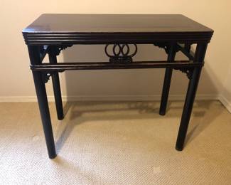 Antique 1 piece side table with original lacquer made in elm from Shanxi Province, Circa early 19th Century. Table measures approx. 36.5in L x 18.1/4in W x 33.1/4in H