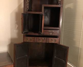 Showing interior of display cabinet.