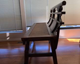 Side view of Chinese Village Bench.