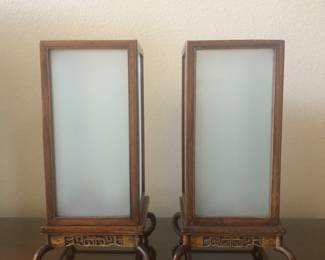 Antique Pair of Lanterns from Shanxi Province. Circa 1850. L: 6.5in | W: 6.5in | H: 16.5in