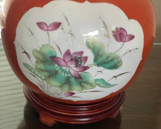 Persimmon Ginger Jar hand painted side 2