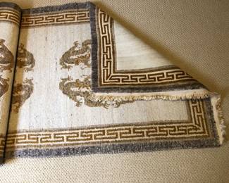 Tibetan Wool Area Rug - reverse side of area rug.