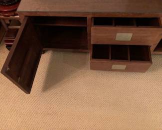 Showing the interior of the left end cabinet of the console. This end section measures L: 37.3/4 | D: 19.3/4in | H:19.1/2in.